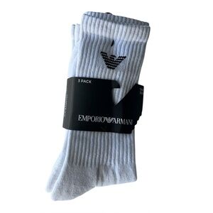 EMPORIO ARMANI socks 3 pairs white OS